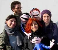 Das »bubales«-Team: v.l.n.r. Rosanna Kruk, Gershom Tripp, Melek Tulgan, Shlomit Tulgan und die Puppen Sasson, Shlomo und Miki Lotterstein