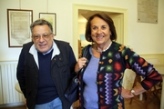 Miriam Rebhun Gaudino und Pierluigi Campagnano, Präsident der Comunità Ebraica di Napoli, Foto: Judith Kessler