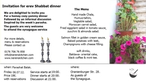Erev Shabbat dinner  - 2