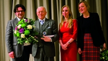 V.l.n.r.: Dr. Gideon Joffe, der Preisträger Evsej Lekach, Milena Winter, Dr. Monika Lüke.
