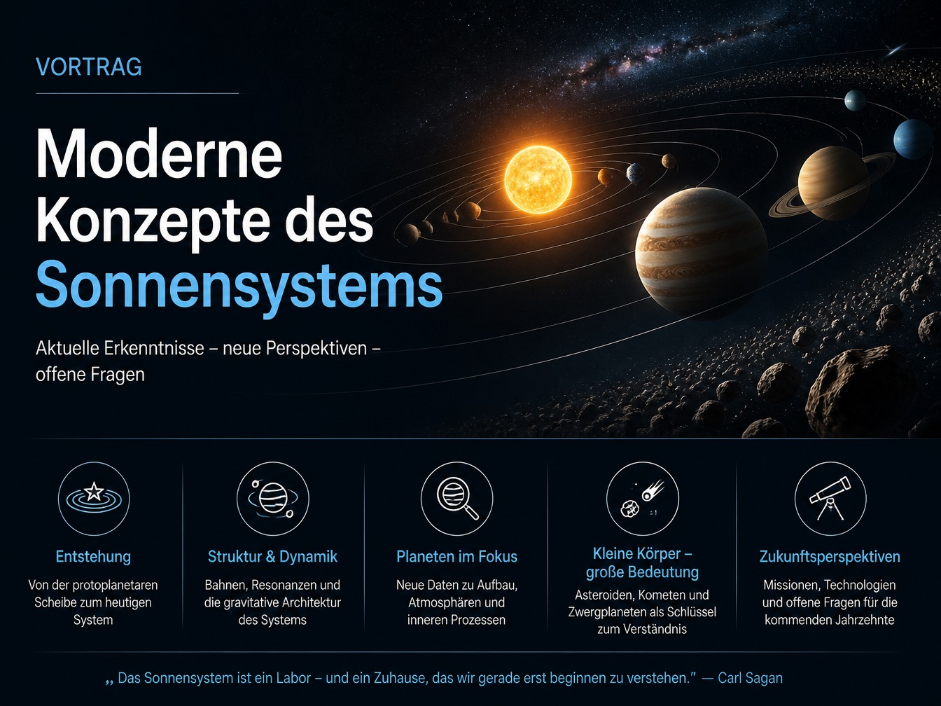 Vortrag: »Moderne Konzepte des Sonnensystems«