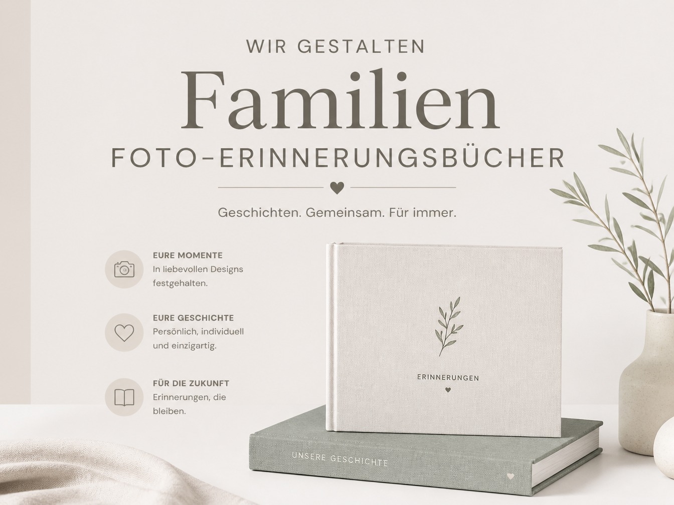 Wir gestalten Familien-Foto-Erinnerungsbücher